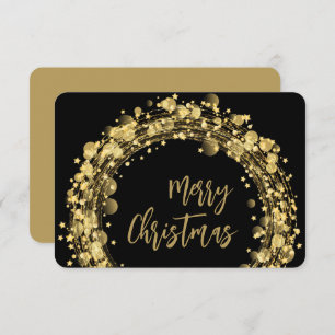 Estrelas no Cartão de Saudação de Natal Negro