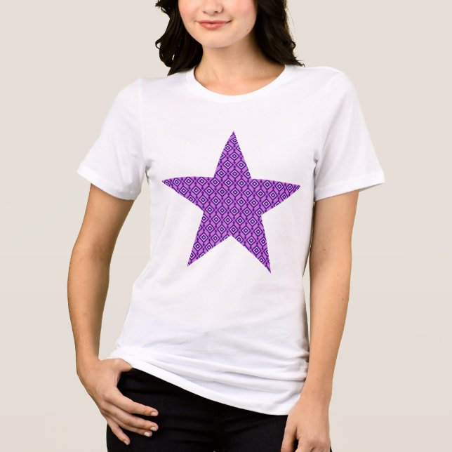 Estrelas padronizadas em diamantes - violeta e orq (Frente)