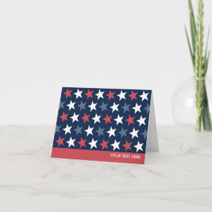 Estrelas Patriotas Cartões de Saudação Brancos Ver