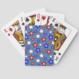 Estrelas Patrióticas - Cartas de Baralho Azuis