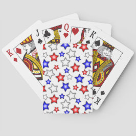 Estrelas Patrióticas - Cartas de Baralho Brancas