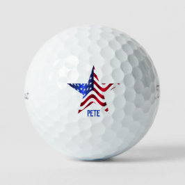 Estrelas Personalizadas e Bola de Golfe de Stripes