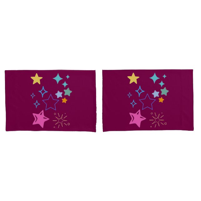 Estrelas Pillowcase (Frente - conjunto)