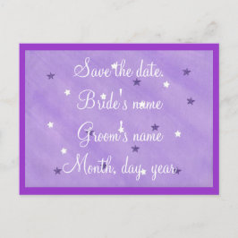 Estrelas roxas e brancas Salve os cartões postais 