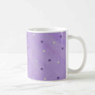Estrelas roxas e prateadas na Lavanda, canecas
