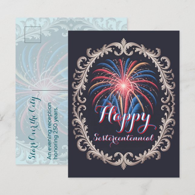 Estrelas Sobre a Cidade • Convite para Recepção de (Frente/Verso)