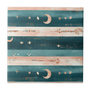 Estrelas Tribais Clay & Teal e Faixa da Lua