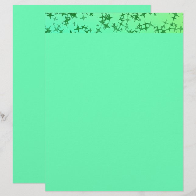 Estrelas verdes sólidas (Frente/Verso)