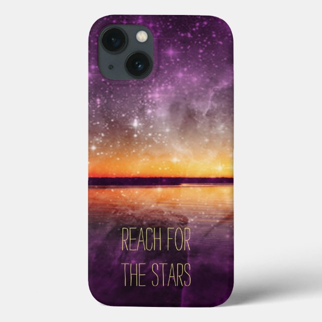 Estrelas Violetas E Mala de iPad Sunset Lake (Verso)