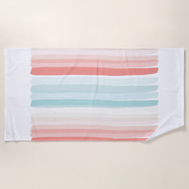 Estrias de Verão em toalhas de coral e de banho de