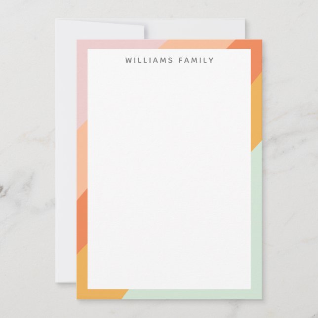 Estrias Diagonais Coloridas Pastel Doces Retro (Frente)