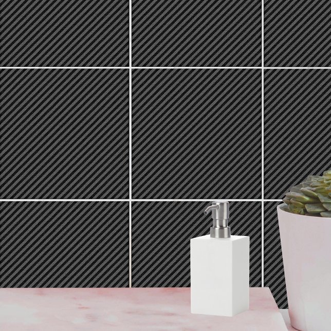 Estrias Diagonais de Cinzas e Pretos Finos (Thin Black and Gray Diagonal Stripes Tile)