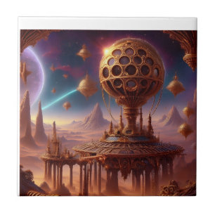 Estrutura Esférica Incomum Num Planeta Desolado