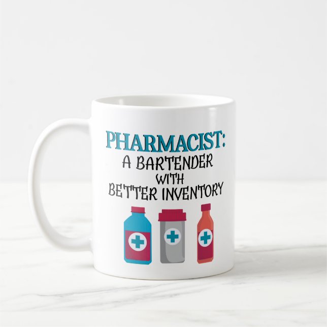 Estudante de PharmD da caneca de café da graduação (Esquerda)