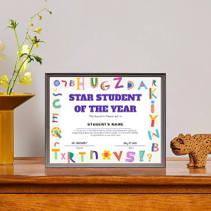 Estudante em Estrela Personalizável do Prêmio de C