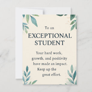 Estudante excepcional - Apprec de professor inspir
