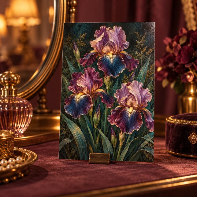 Estudo de Arte Impressão Midnight Iris (4 x 6 inch unframed semi-gloss print. Flat printed artwork. Styled scene; props not included.)