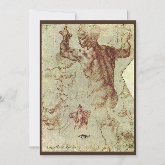 Estudo de Michelangelo sobre uma Sibila Líbia (Frente)