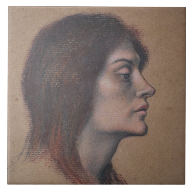 Estudo de uma Cabeça de Mulher (por Evelyn De Morg (Frente)