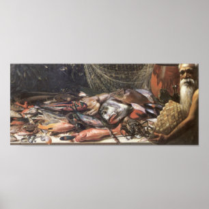 "Estudo do poster de Hubert Vos dos peixes