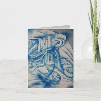 Estudo em cartão Abstrato azul