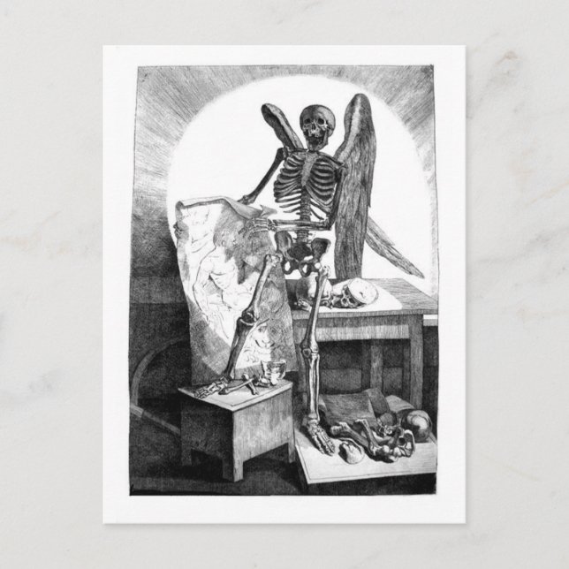 Estudos de morte significa cartão postal de anatom (Frente)
