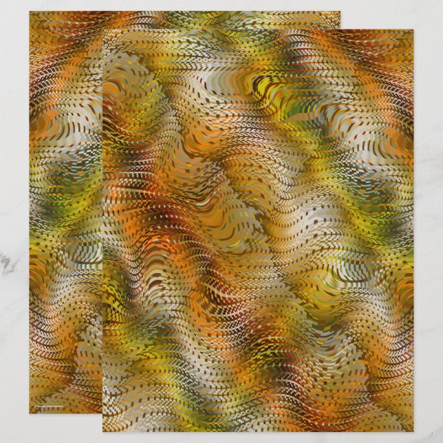 ET Faux Snakeskin Scrapbook Paper 2-Sided Page (Frente/Verso)