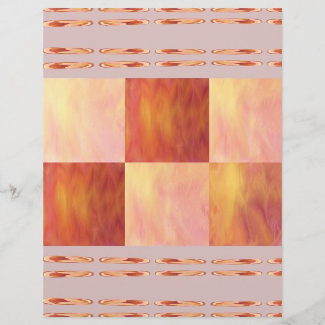 ET Sunset Tiles Scrapbook Paper 2-Sided Page (Frente)