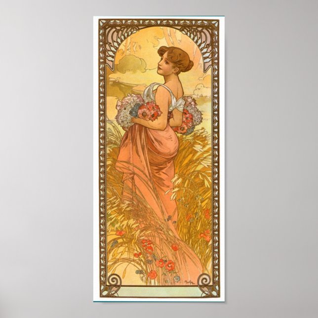 Ete ~ Por Alphonse Mucha Poster (Frente)