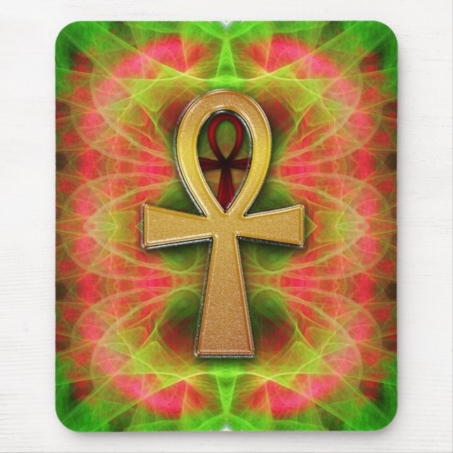 Eternal Life Ankh Psychedelic Buzz Mousepad (Frente)