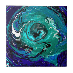 Eternidade Azul Abstrato Art