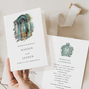 Eterno Chic Green, Blue, Teal Weding Program