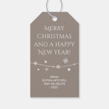 Eterno - Cinza bege - Etiquetas para presentes em 