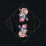 Eterno Elegance Pet Bandana<br><div class="desc">Este belamente feito design floral, uma mistura harmoniosa de cor-de-rosa suave, pêssego, e rosas azuis em greve, é perfeito para aqueles que apreciam a arte da natureza.</div>