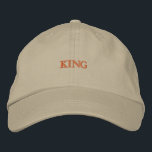 Eterno Estilo Hat Khaki King Boné de Homens Ajustá<br><div class="desc">Clássico & Regal: Este boné de algodão caquiano apresenta "King" bordado em fontes clássicas, oferecendo uma mistura de estilo de eterno e conforto cotidiano. O design ajustável torna-o adequado para o visto de todo o dia.</div>