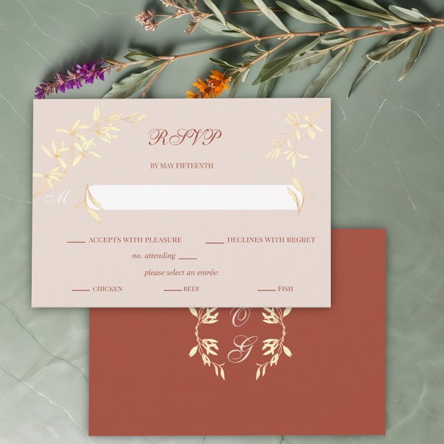 Eterno Floral Rustic Wedding RSVP (Criador carregado)
