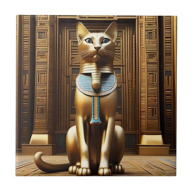 Eterno Majestade: O Ouro Egípcio Pharaoh Cat (Frente)