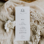 Eterno Vines, Menu Crest de Casamento e Obrigado<br><div class="desc">Elegante crista de casamento de monograma de vintagem adorada em preto,  cardápio e cartões de agradecimentos. Recursos,  tipografia negra moderna com menu na frente e obrigado você envia mensagem atrás.</div>