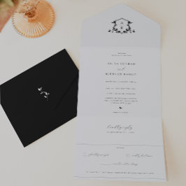 Eternos Vinhas Monograma Crest de Casamento