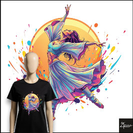 Ethereal Dancer Flowing Skirt Neon Art