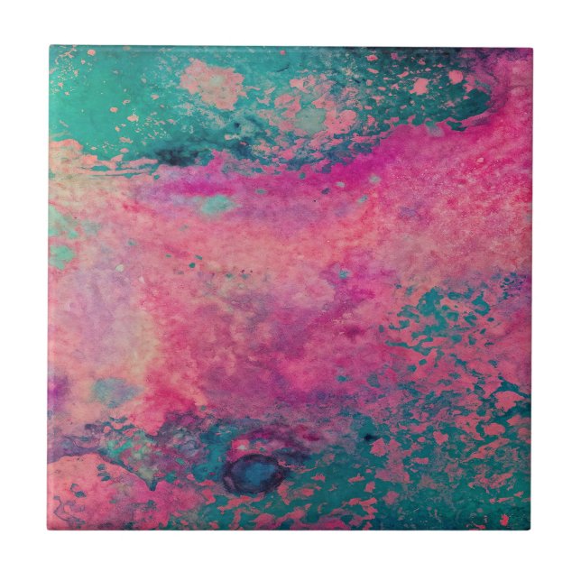 “Ethereal Vellum” – Pink Teal Blue Abstract    (Frente)