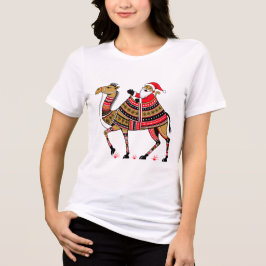 Ethnic Santa and Camel Winter Print