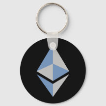 Ethum ETH Cinza e logotipo azul | Chaveiro básico