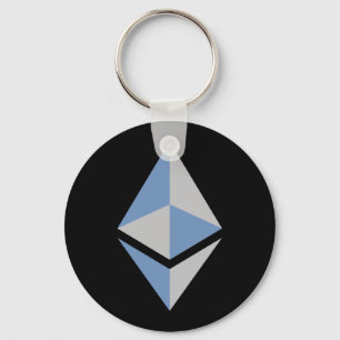 Ethum ETH Cinza e logotipo azul   Chaveiro básico
