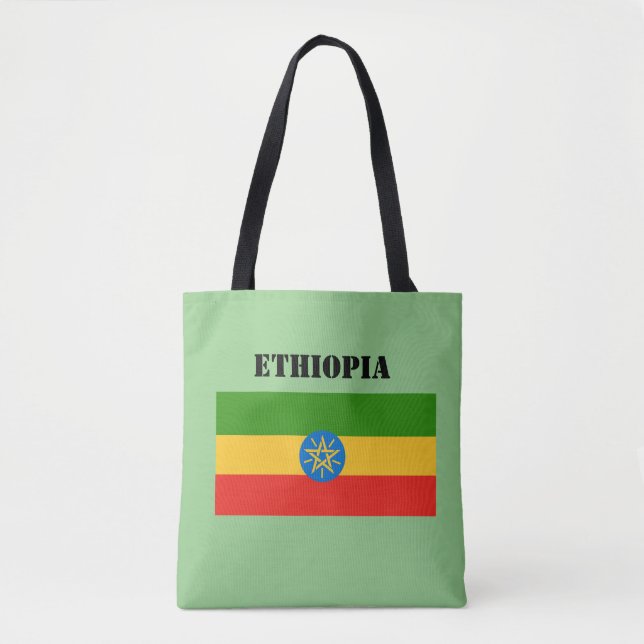 Etiópia Flag Africa Tote Bag (Frente)