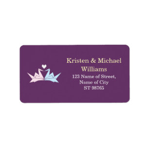 Etiqueta 1000 Manipulações De Gruas De Papel Origami (Roxo)