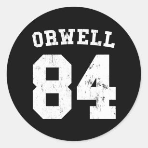 Etiqueta 1984 do jérsei de George Orwell