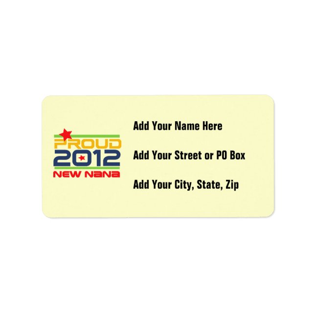 Etiqueta 2012 t-shirt e presentes orgulhosos de Nana (Frente)