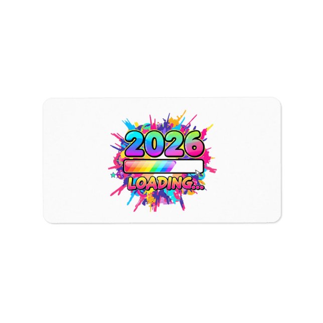 Etiqueta 2026 Loading... Progress Bar Sticker (Frente)