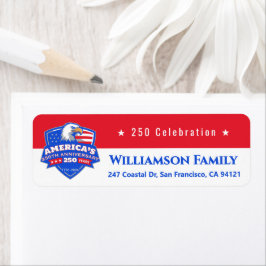 Etiqueta 250 Celebration Patriotic Custom Return Address
